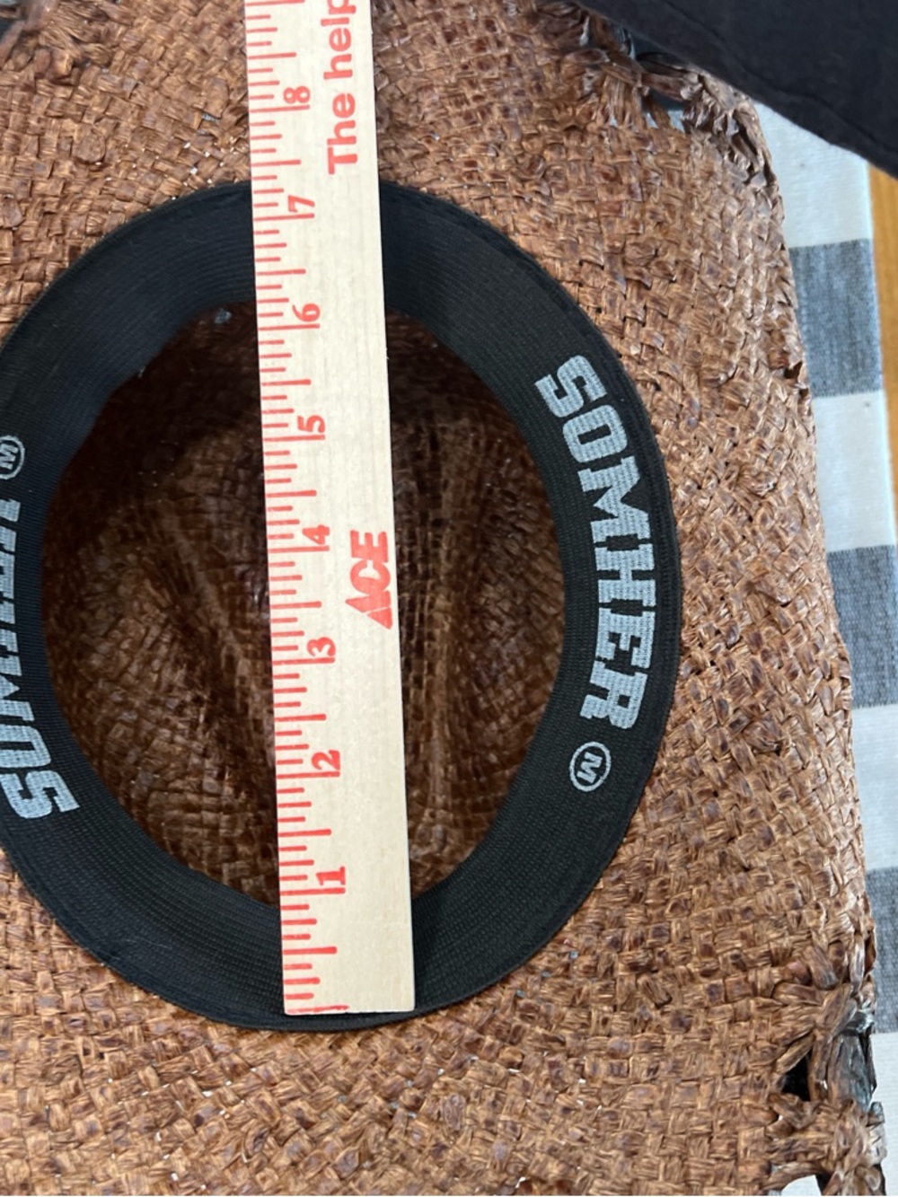 Distressed Brown Straw Cowgirl Hat Western Boho Burned Detail - Picture 4 of 4